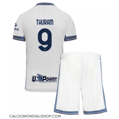 Maglie da calcio Inter Milan Marcus Thuram #9 Seconda Maglia Bambino 2024-25 Manica Corta (+ Pantaloni corti)